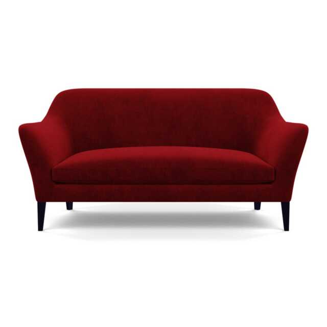 Heal's Wallis 3 Seater Sofa Smart Luxe Velvet Mulberry Black Feet - image 1