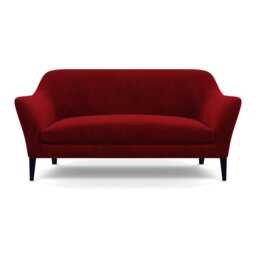 Heal's Wallis 3 Seater Sofa Smart Luxe Velvet Mulberry Black Feet - thumbnail 2