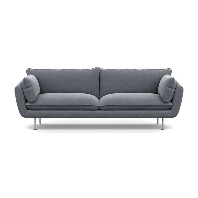 Heal's Allora 4 Seater Sofa Boucle Steel Stainless Steel Feet