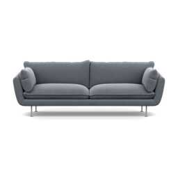 Heal's Allora 4 Seater Sofa Boucle Steel Stainless Steel Feet
