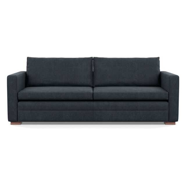Heal's Palermo 4 Seater Sofa St Moritz Wool Grey 160 Walnut Feet