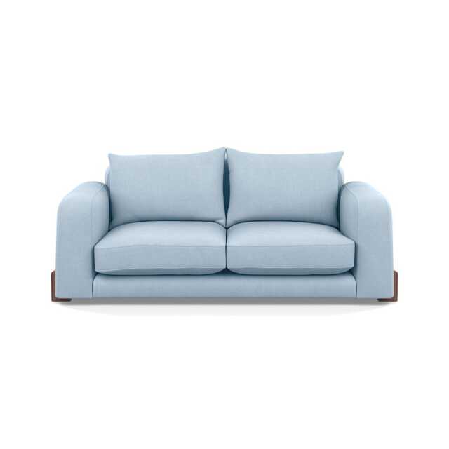 Heal's Nuvola 3 Seater Sofa Capelo Sea Shanty Walnut Stained Feet