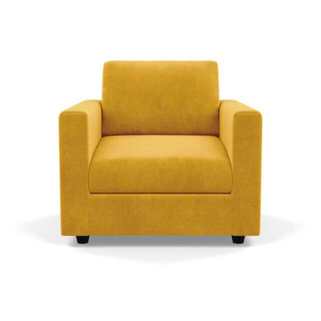 Heal's Nimbus II Armchair Smart Luxe Velvet Canary Black Feet