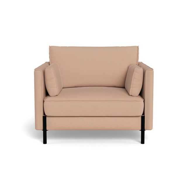 Heal's Tortona Armchair Capelo Linen-Cotton Rosedale Black Feet
