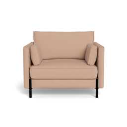 Heal's Tortona Armchair Capelo Linen-Cotton Rosedale Black Feet