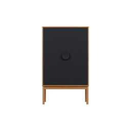 Heal's Tinta Highboard Natural Oak Frame Black Stain Doors
