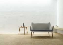 Carl Hansen & Son CH72 Sofa Frame Black Oak Upholstered in Hallingdal 130 - thumbnail 2