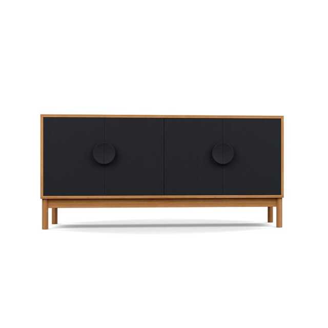 Heal's Tinta Sideboard Natural Oak Frame Black Stain Doors - image 1