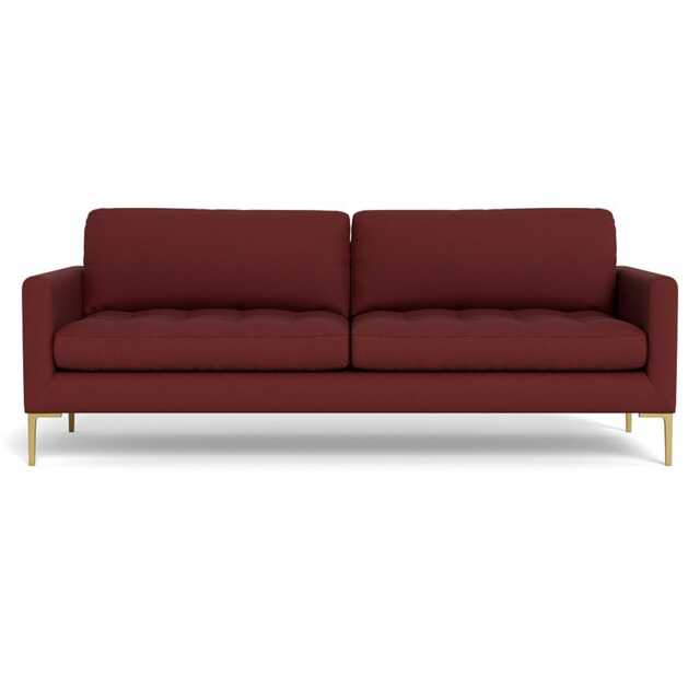 Heal's Eton 4 Seater Sofa Capelo Linen-Cotton Etruscan Red Brass Feet