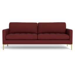 Heal's Eton 4 Seater Sofa Capelo Linen-Cotton Etruscan Red Brass Feet