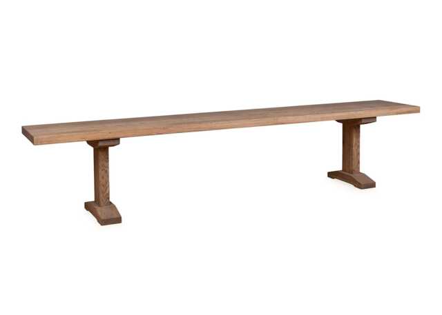 Heal's Lisbon Bench 220x35cm Smoked Oiled Oak Straight Edge Not Filled