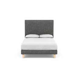 Heal's Shallow Divan Double Melton Wool Shale Light Solid Wood