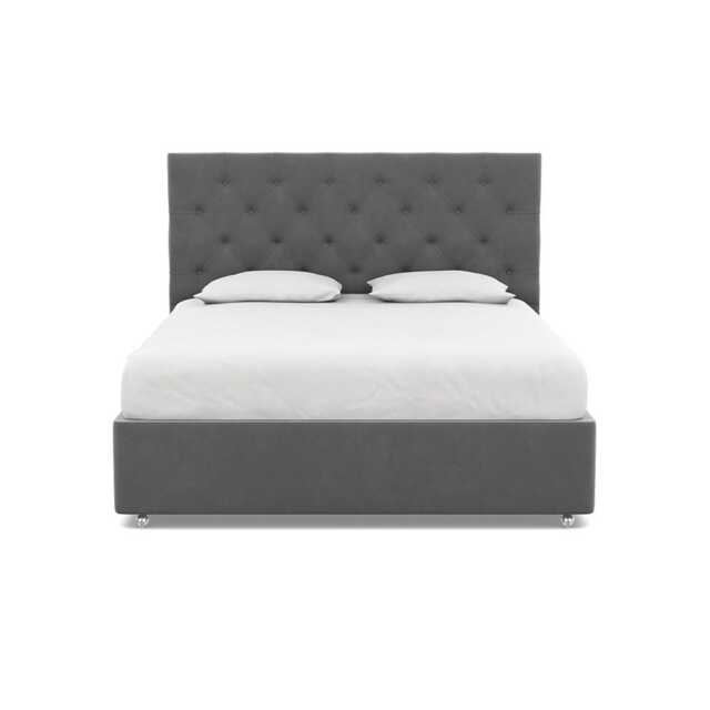 Heal's Balmoral Headboard Super King Smart Velvet Mercury - image 1