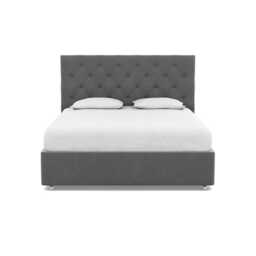 Heal's Balmoral Headboard Super King Smart Velvet Mercury - thumbnail 1
