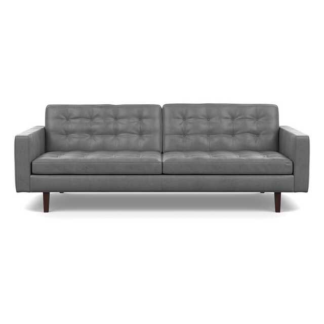 Heal's Hepburn 4 Seater Daino Leather Steel 004 Wenge Black Feet