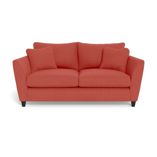 Heal's Torino 3 Seater Sofa Linen Grenadine Black Feet