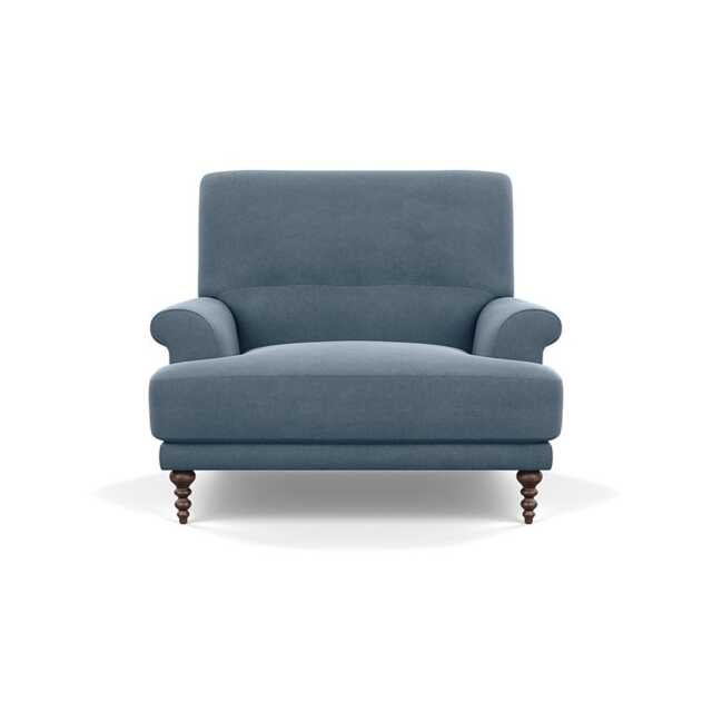 Scp Oscar Informal Armchair Capelo Linen-Cotton Mineral Walnut Feet