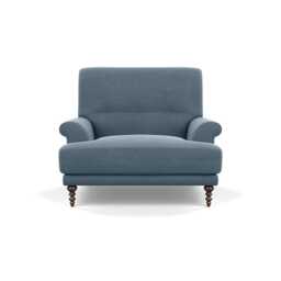 Scp Oscar Informal Armchair Capelo Linen-Cotton Mineral Walnut Feet