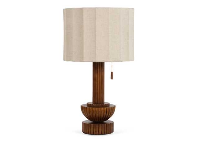 Heal's Herrick Table Lamp Walnut Finish