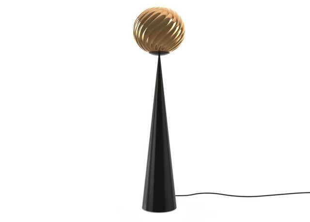 Tom Dixon Whirl LED Cone Fat Floor Lamp Gold/Black