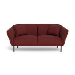 Heal's Alto 2 Seater Sofa Capelo Linen-Cotton Etruscan Red Black Feet