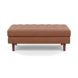 Heal's Hepburn Ottoman Siena Cotton Clay Walnut