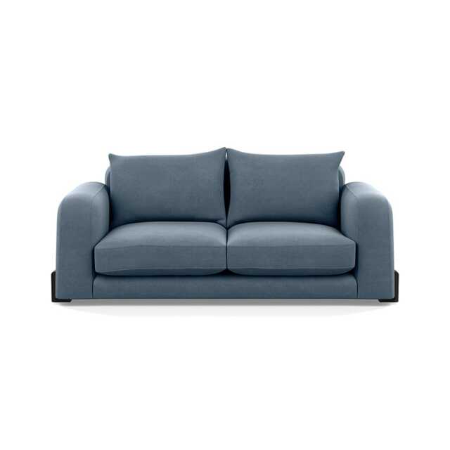 Heal's Nuvola 3 Seater Sofa Capelo Linen-Cotton Mineral Black Beech Feet