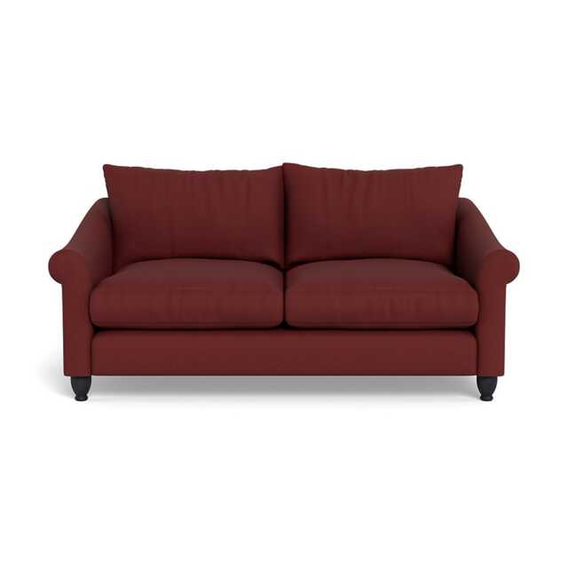 Heal's Devon 3 Seater Capelo Linen-Cotton Etruscan Red Black Feet