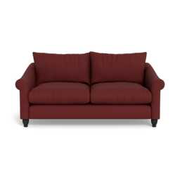 Heal's Devon 3 Seater Capelo Linen-Cotton Etruscan Red Black Feet