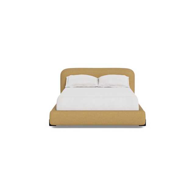 Heal's Nuvola Double Bed Boucle Tweed Citrine Black Painted Feet - image 1