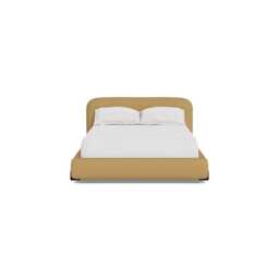 Heal's Nuvola Double Bed Boucle Tweed Citrine Black Painted Feet - thumbnail 1