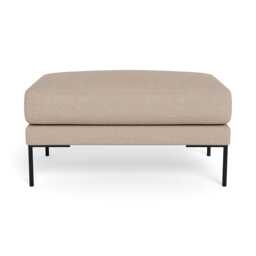 Heal's Torrington Ottoman Smart Luxe Velvet Cognac Black Feet - thumbnail 2