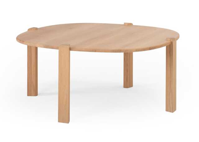 Gazzda Kulin Coffee Table White Oiled Oak 100 x 100 x 45cm