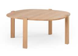 Gazzda Kulin Coffee Table White Oiled Oak 100 x 100 x 45cm