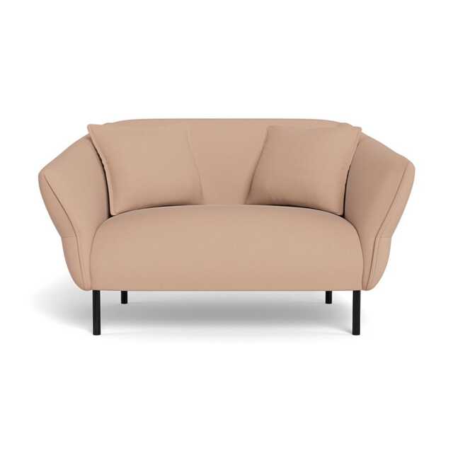Heal's Alto Loveseat Capelo Linen-Cotton Rosedale Black Feet - image 1