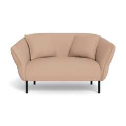 Heal's Alto Loveseat Capelo Linen-Cotton Rosedale Black Feet