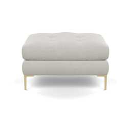 Heal's Eton Footstool Capelo Linen-Cotton Sea Salt Brass Feet
