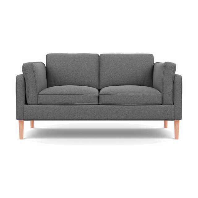 Heal's Sonno 2 Str Sofa St Moritz Wool Light Grey 157 Natural Feet
