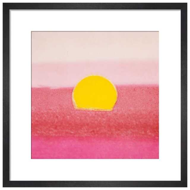 KING & MCGAW Sunset, 1972 (pink) by Andy Warhol Framed Print