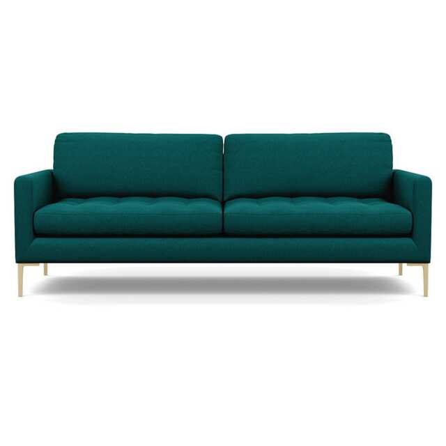 Heal's Eton 4 Seater Sofa Brushed Cotton Pine Brass Feet
