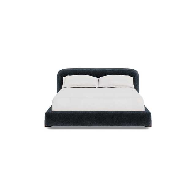 Heal's Nuvola King Bed Boucle Velvet Space Walnut Painted Oak Feet - image 1