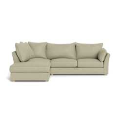 Heal's Tailor Left Hand Facing Corner Sofa Cotton Grain Natural Feet