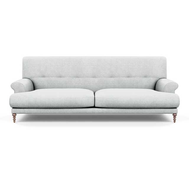 Scp Oscar 3 Seater Informal Sofa Broad Weave Tin Walnut Feet