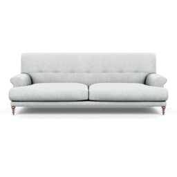 Scp Oscar 3 Seater Informal Sofa Broad Weave Tin Walnut Feet