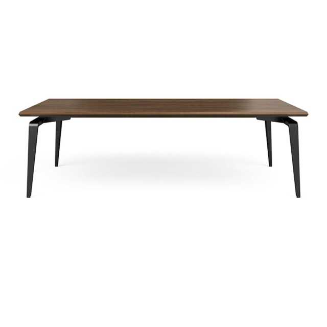 Ligne Roset Odessa Dining Table European Walnut Black Legs 240 x 98cm
