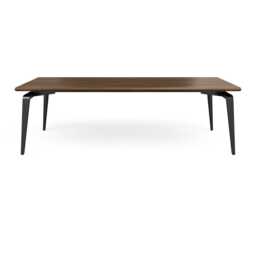 Ligne Roset Odessa Dining Table European Walnut Black Legs 240 x 98cm