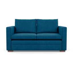 Heal's Palermo 2 Seater Sofa St Moritz Wool Teal 149 Walnut Feet