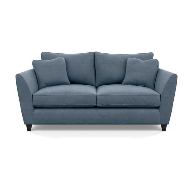 Heal's Torino 3 Seater Sofa Capelo Linen-Cotton Mineral Black Feet