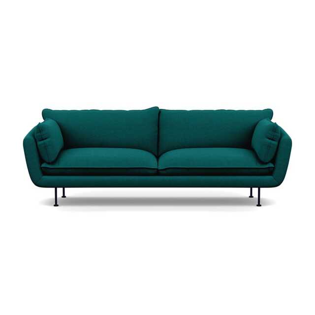 Heal's Allora 4 Seater Sofa Brushed Cotton Pine Black Feet