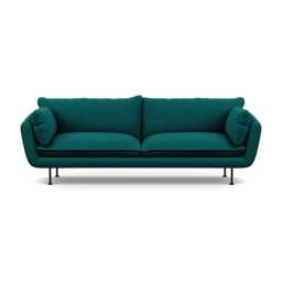 Heal's Allora 4 Seater Sofa Brushed Cotton Pine Black Feet